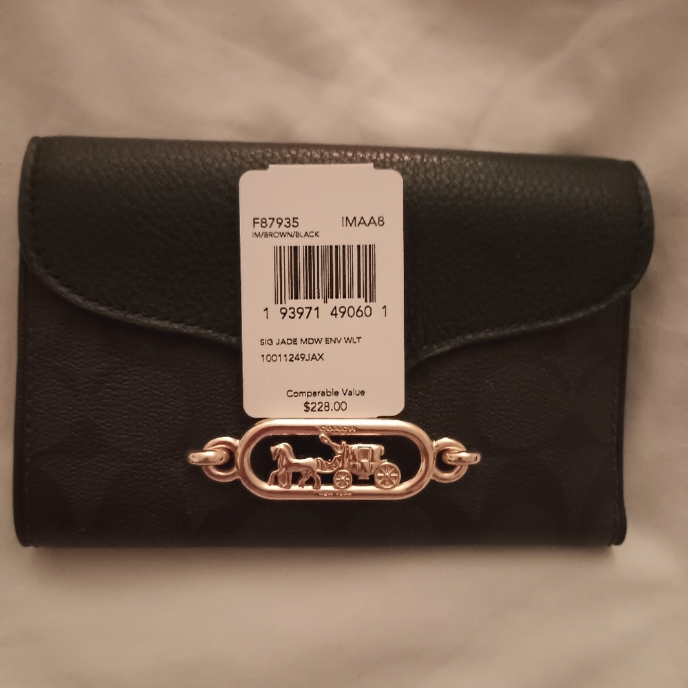 Coach Jade Medium Wallet, 100% Authentic, model F87935